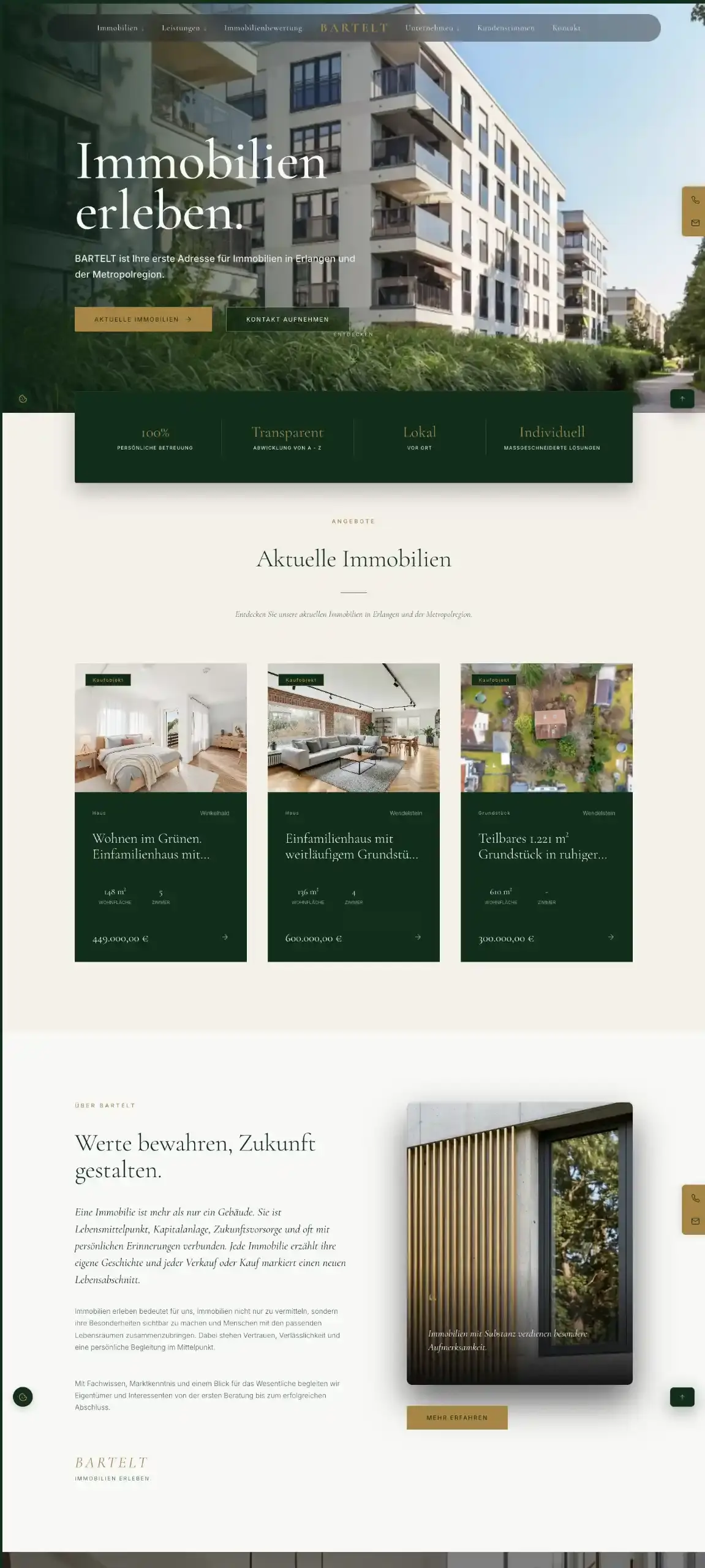 Bartelt Immobilien Webdesign