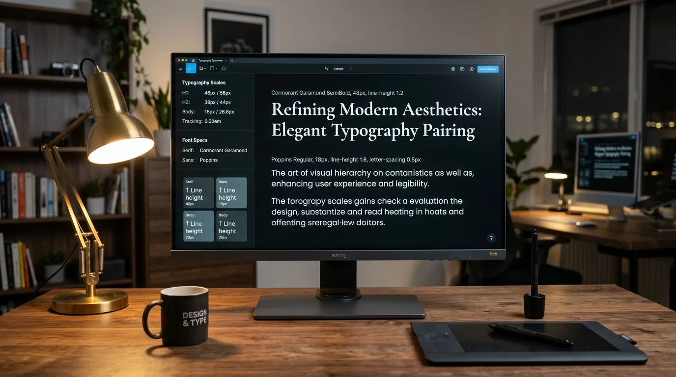 Font Pairing Matrix und Schriftkombinationen für Webdesign im Vergleich