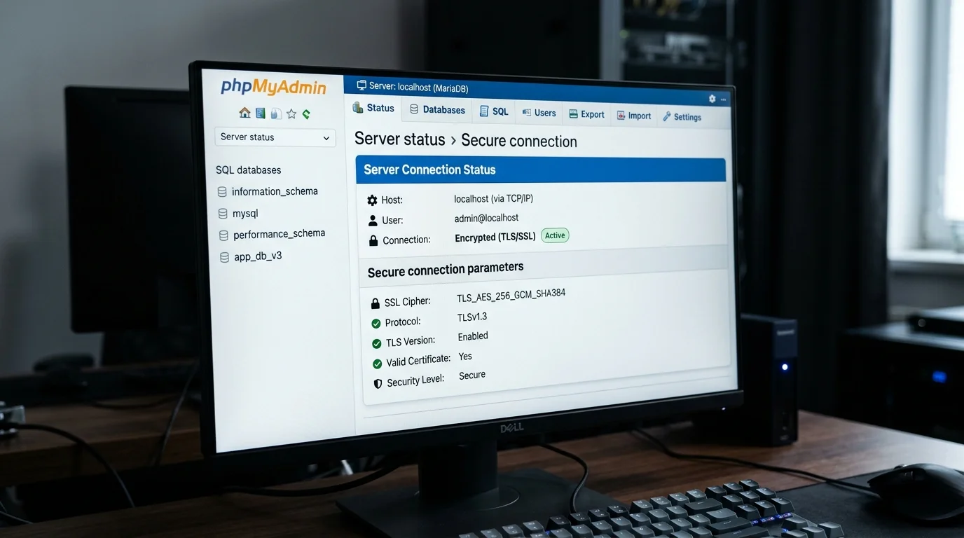 Überprüfung der MySQL Datenbankverbindung in phpMyAdmin und wp-config.php
